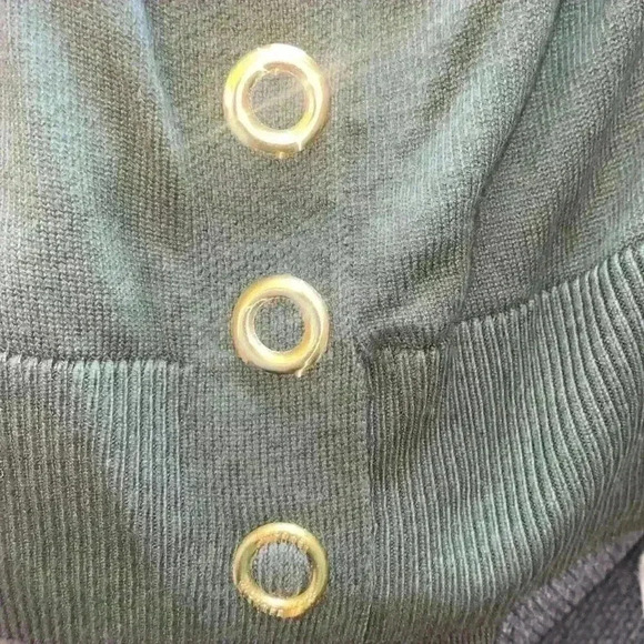 Michael Kors Green Blouse with Gold Buttons size XL - Picture 4 of 5
